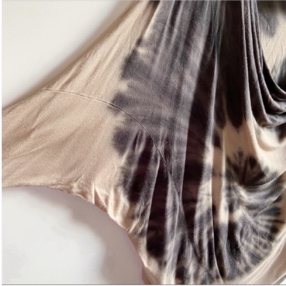 Young Fabulous & Broke top black tie dye dolman sleeve cowl neck - Picture 3 of 7